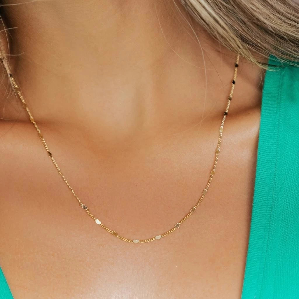 Colar Coração Banhado a Ouro 18K