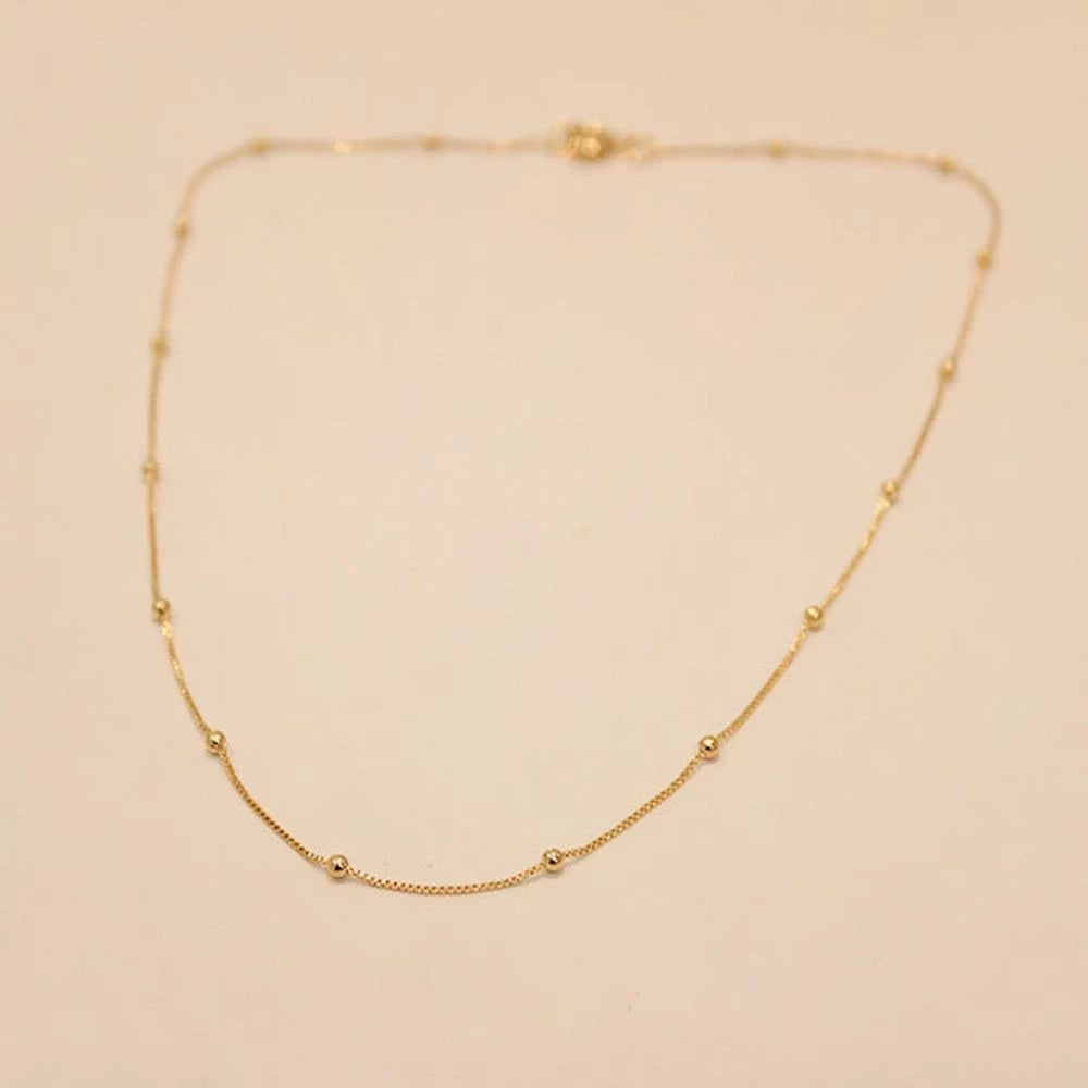 Choker de Bolinhas Espaçadas Banhado a Ouro 18K