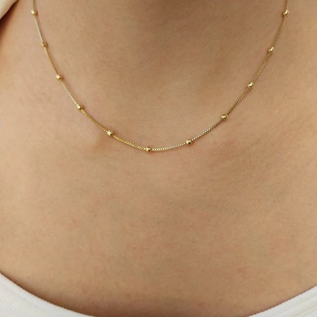Choker de Bolinhas Espaçadas Banhado a Ouro 18K