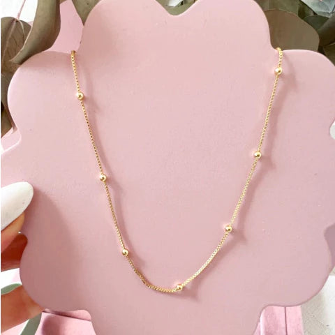 Choker de Bolinhas Espaçadas Banhado a Ouro 18K