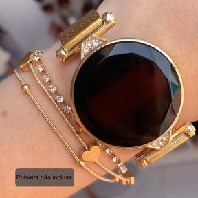 Relógio Feminino Touch Dourado Rose - Kalon Joias
