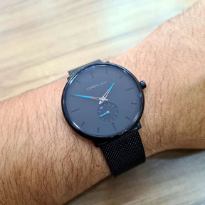 Relógio Masculino Casual Metálico Luxo Ultra Fino - Kalon Joias