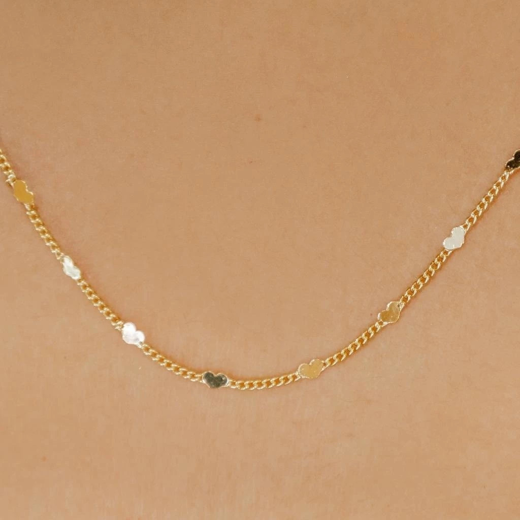 Colar Coração Banhado a Ouro 18K
