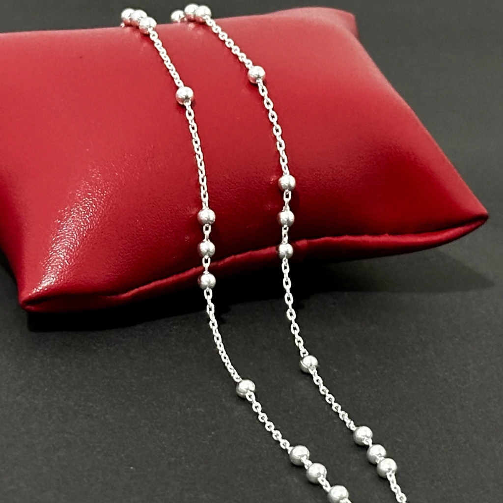 Colar bolas cartier 45 cm. 3.1 mm. - Kalon Joias