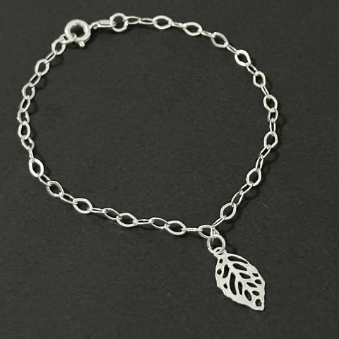 Pulseira 1 folha vazada - Kalon Joias