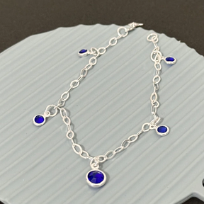 Pulseira 4 pedras pqn e 1 grande 1 - Kalon Joias