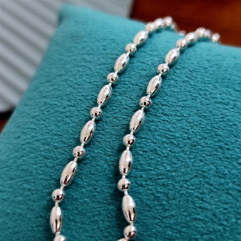 Pulseira azeitonas e bolas 2.5 mm. - Kalon Joias