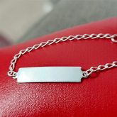 Pulseira com placa lisa infantil - Kalon Joias