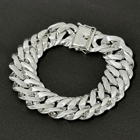 Pulseira elo duplo 18 mm. fecho gaveta - Kalon Joias