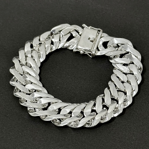 Pulseira elo duplo 18 mm. fecho gaveta - Kalon Joias