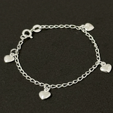 Pulseira infantil 4 corações - Kalon Joias
