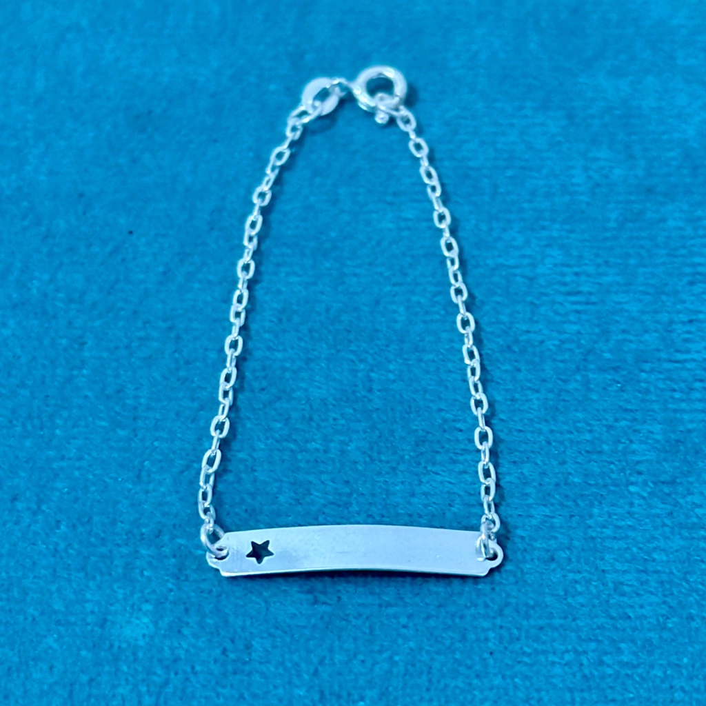 Pulseira plaquinha estrela - Kalon Joias