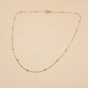 Choker de Bolinhas Espaçadas Banhado a Ouro 18K