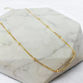 Choker de Bolinhas Espaçadas Banhado a Ouro 18K