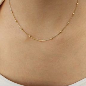 Choker de Bolinhas Espaçadas Banhado a Ouro 18K