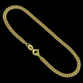 Pulseira Masculina Grumet Dupla Lacraia 3mm Banhada a Ouro 18k