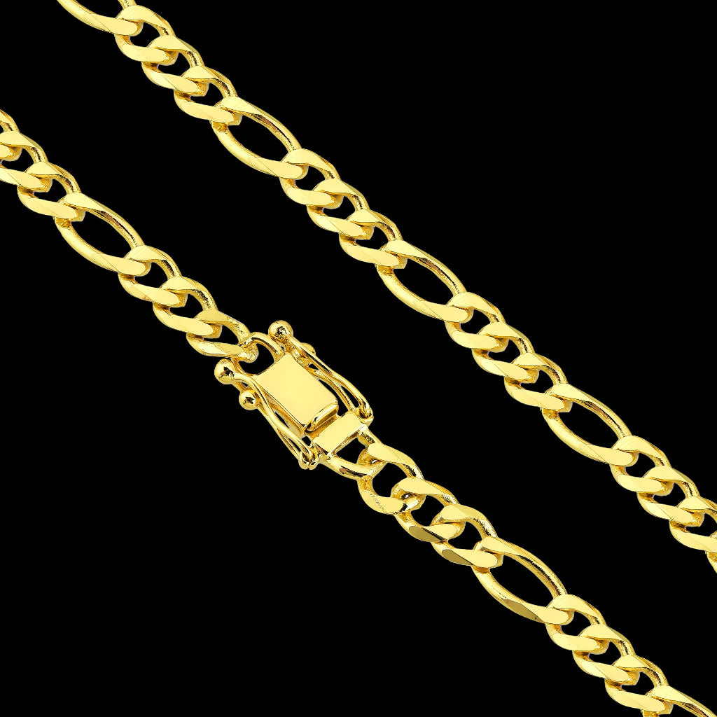Corrente 3x1 Correntinha Masculina Banhada a Ouro 18k Fecho Gaveta