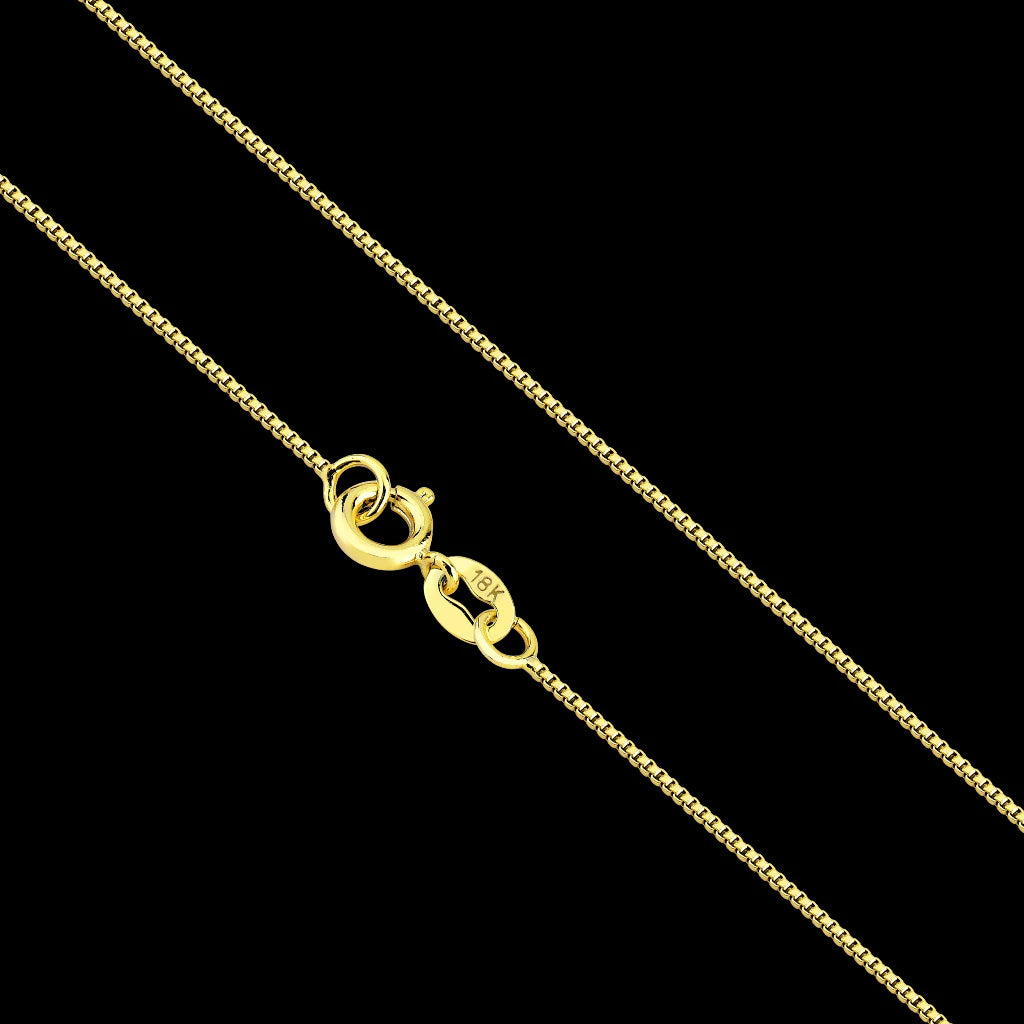 Corrente Veneziana 1mm + Pingente Cruz 3D Banhados a Ouro 18k:
