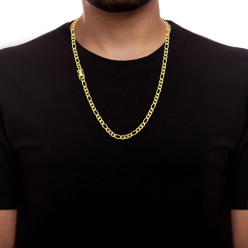 Corrente 3x1 Correntinha Masculina Banhada a Ouro 18k Fecho Gaveta