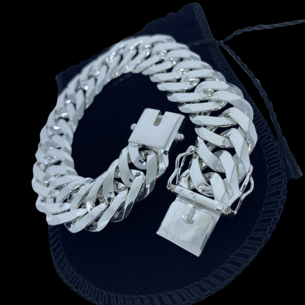Pulseira elo duplo 18 mm. fecho gaveta